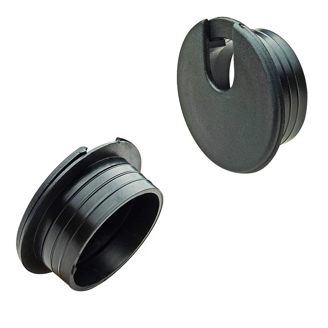 Alt view image 6 of 7 - 6pcs Desk Grommet 1-3/8 inch Plastic Wire Cord Cable Grommets Hole Cover | for Office PC Desk Cable Cord Organizer ( Black)
