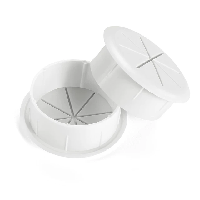 Alt view image 2 of 7 - 4Pcs Desk Grommet 2 Inch, Flexible Desk Hole Cover White, 1 Hole Saw | 50mm Cable Grommet Kit, Cable Pass Through, Keep Computer, TVs, Gaming Systems, Entertainment Consoles Cable Organized Tidy