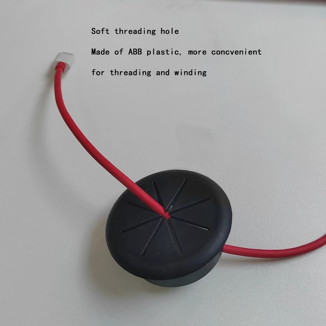Alt view image 7 of 7 - 2 Pcs 2 Inch (50mm) Cable Grommet, Flexible Desk Hole Cover | Flexible Desk Grommet, Flexible Desk Grommets, Flexible Desk Cord Grommets, Flexible Desk Cable Grommet (Black)