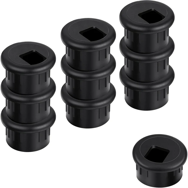 Alt view image 7 of 7 - 10 Packs Desk Grommet Cable Hole Cover Plastic, 1 Inch, Black | Wire Organizer for Cord Management, Desktop Grommet for Office Table, Home Cable Organizer, PC Computer Workstation Setup