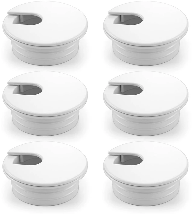 Main image of 6Pcs 1.5 Inch Desk Grommet, Plastic Cable Hole Cover for Wire | hole cover countertop ,Management on Computer Tables Office Workstations