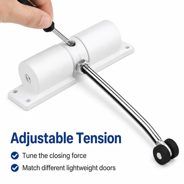 Alt view image 2 of 7 - Automatic Door Closer, 30 kg Zinc Alloy Safety Spring Door Closer