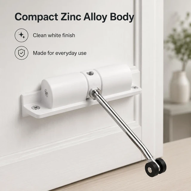 Alt view image 6 of 7 - Automatic Door Closer, 30 kg Zinc Alloy Safety Spring Door Closer