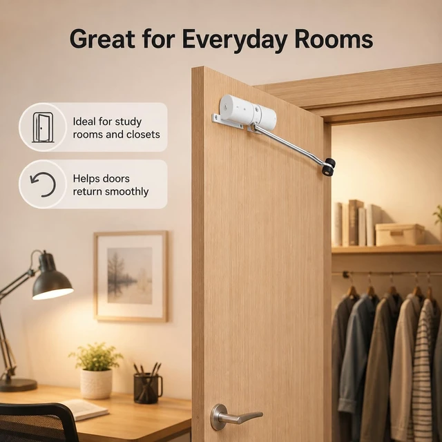 Alt view image 4 of 7 - Automatic Door Closer, 30 kg Zinc Alloy Safety Spring Door Closer