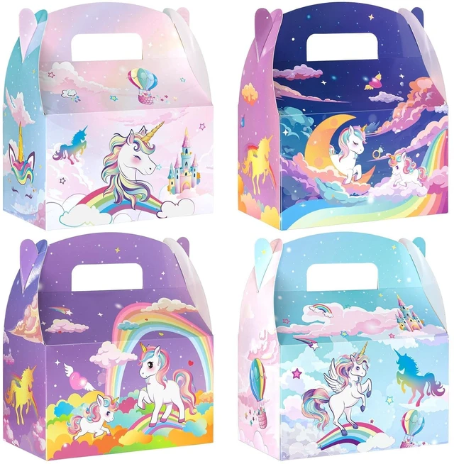 Main image of 12 Pcs Unicorn Party Favor Boxes for Unicorn Birthday Decorations | Unicorn Goodies Gift BoxesPastel Rainbow Theme Candy Bags for Kids Girls BirthdaySturdy and Easy to Assemble