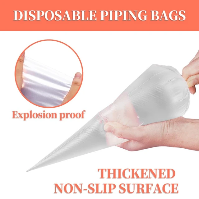 Alt view image 3 of 6 - 24 Inch Extra Large Piping Bags Disposable,50 Pack Thick Pastry Bags | with 6 Bag Ties,Anti Burst,Heavy Duty,Large Icing Bags,for Frosting,Cream,Pastry Filling,Cake Decorating bags