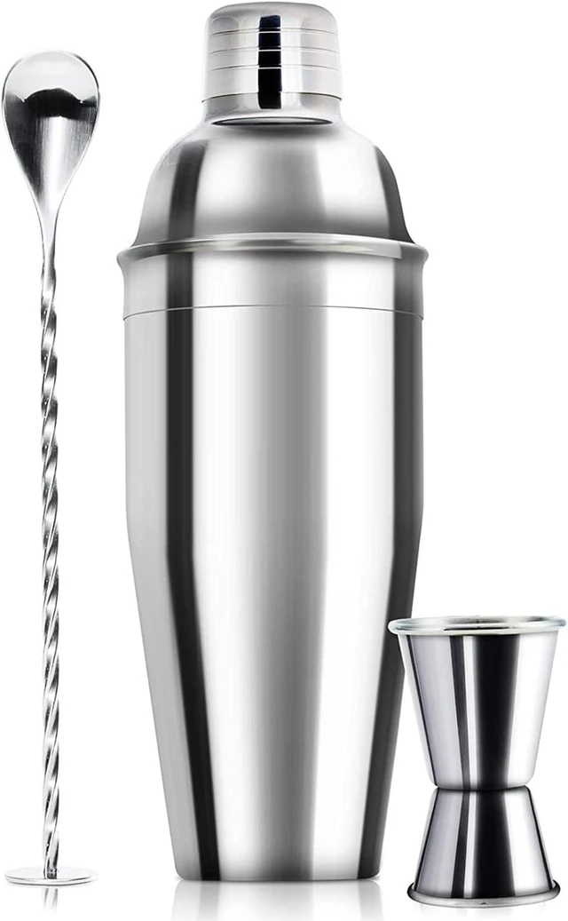 Main image of 24oz Cocktail Shaker Bar Set-Professional Margarita Mixer Drink Shaker Professional Stainless Steel Bar Tools Built-in Bartender Strainer for Martini Kit