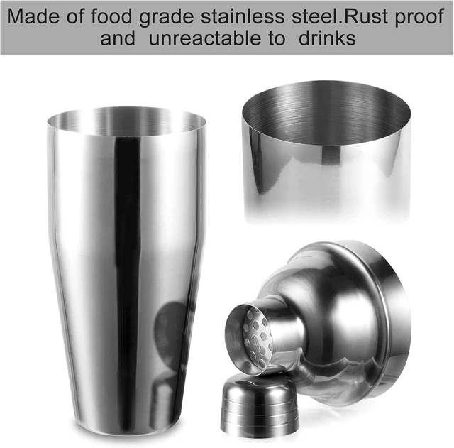 Alt view image 3 of 7 - 24oz Cocktail Shaker Bar Set-Professional Margarita Mixer Drink Shaker Professional Stainless Steel Bar Tools Built-in Bartender Strainer for Martini Kit