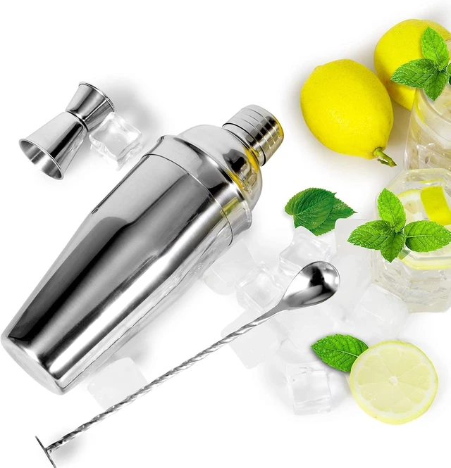 Alt view image 4 of 7 - 24oz Cocktail Shaker Bar Set-Professional Margarita Mixer Drink Shaker Professional Stainless Steel Bar Tools Built-in Bartender Strainer for Martini Kit