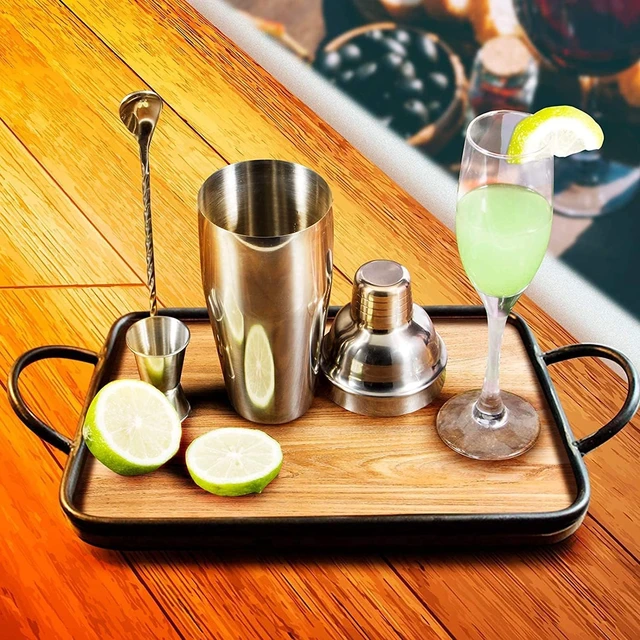 Alt view image 5 of 7 - 24oz Cocktail Shaker Bar Set-Professional Margarita Mixer Drink Shaker Professional Stainless Steel Bar Tools Built-in Bartender Strainer for Martini Kit
