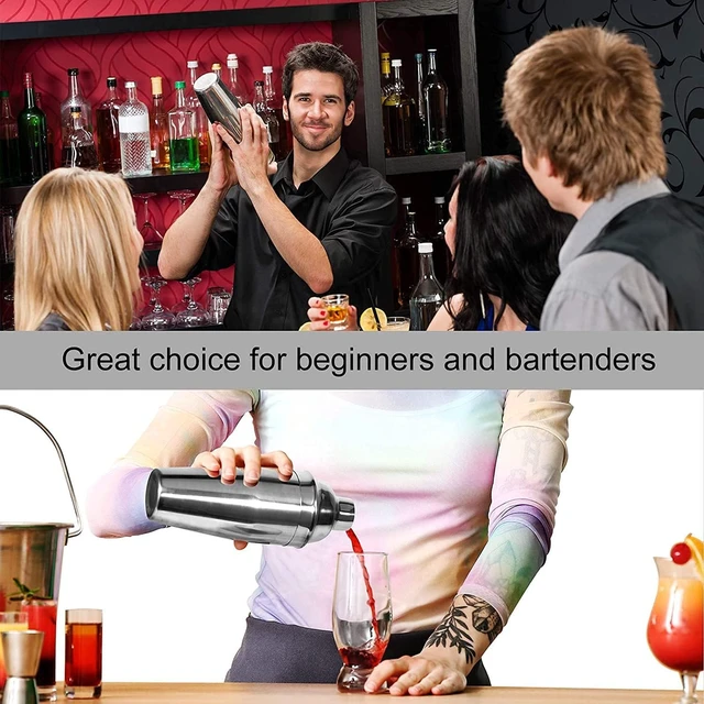 Alt view image 6 of 7 - 24oz Cocktail Shaker Bar Set-Professional Margarita Mixer Drink Shaker Professional Stainless Steel Bar Tools Built-in Bartender Strainer for Martini Kit
