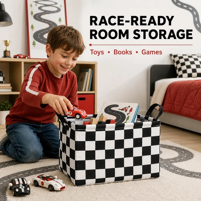 Alt view image 2 of 7 - Rectangular Storage Basket Collapsible Organizer Bin Waterproof Toy Box for Organizing Home/Dorm/Kitchen/Pet/Office/Closet/Shelf/Gift Baskets
