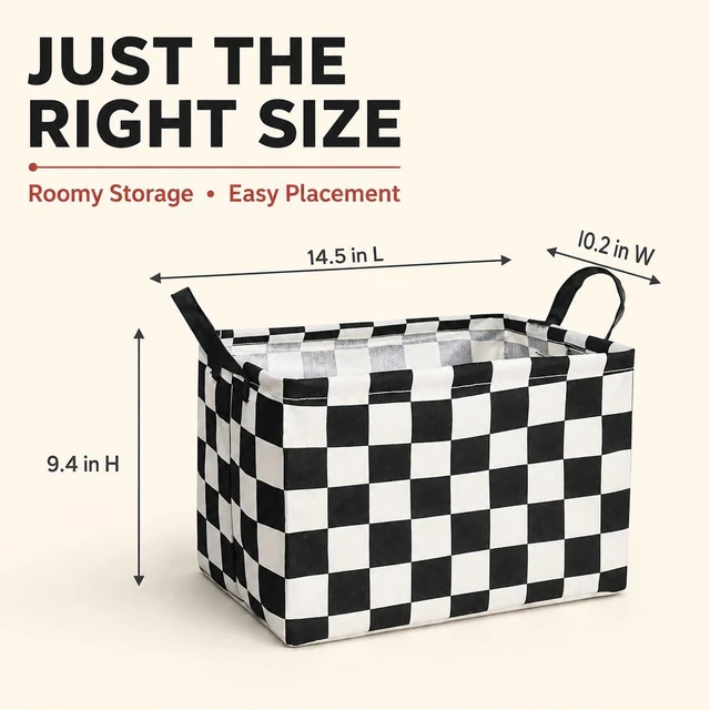 Alt view image 5 of 7 - Rectangular Storage Basket Collapsible Organizer Bin Waterproof Toy Box for Organizing Home/Dorm/Kitchen/Pet/Office/Closet/Shelf/Gift Baskets