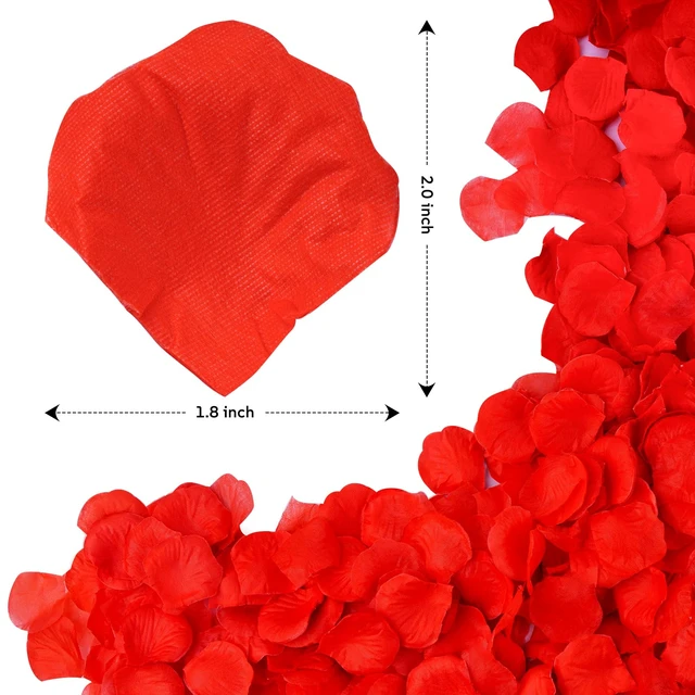 Alt view image 3 of 7 - 1200 PCS Artificial Silk Rose Petals Decoration for Romantic Night, Wedding, Event, Party, Valentines,Rose Petals for Bedroom,Fake Roses Petal Faux Flowers, Artificial Roses Petals for Marry me