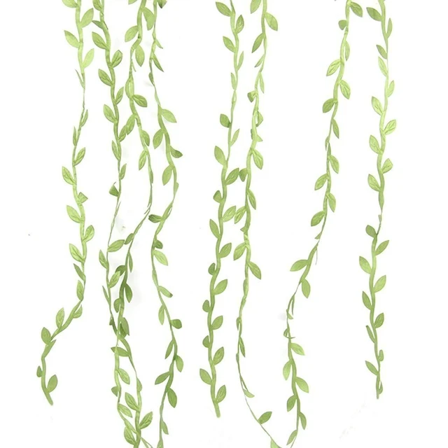 Alt view image 5 of 7 - 66 Ft Leaf Ribbon, Artificial Eucalyptus Garland Rattan Leaf String | Decorative Green Leaves for Baby Shower Wedding Spring Jungle Wild Party Decor, Gift Wrapping, DIY Garland & Christmas Craft