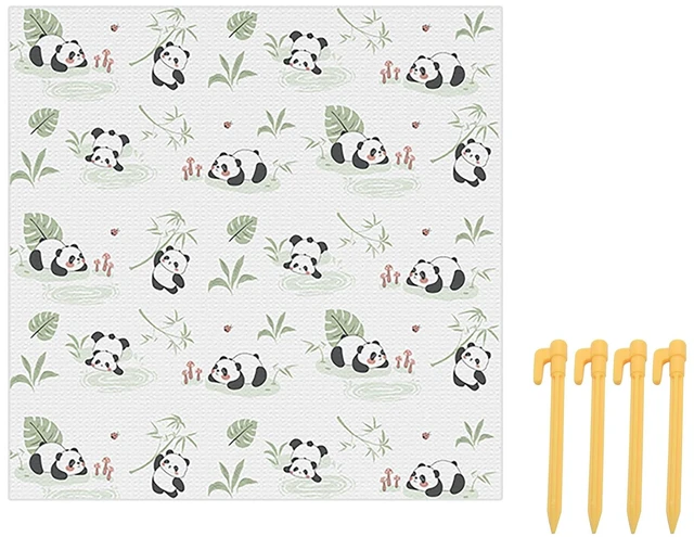 Main image of Disposable Waterproof Camping Blanket, 78 Inch x 78 Inch Plastic Picnic Mat for Beach and Park Camping (L)