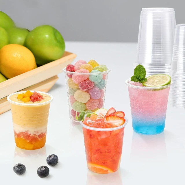 Alt view image 4 of 6 - 100 Pack 5 oz Plastic Cups, Small Disposable Party Cups | Disposable Small Clear Cups, Plastic Cold Drinking Cup for Bathroom, Party, Whisky, Tasting, PicnicEvent
