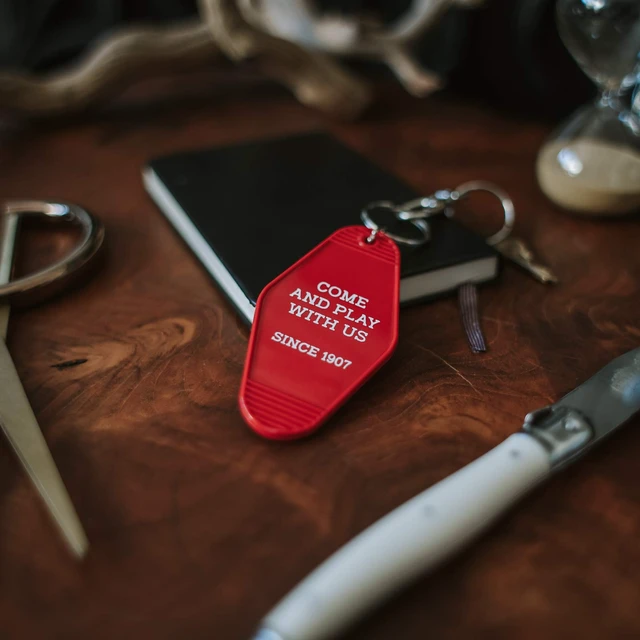 Alt view image 2 of 7 - Vintage Hotel Motel Keychain (Red Overlook Hotel)