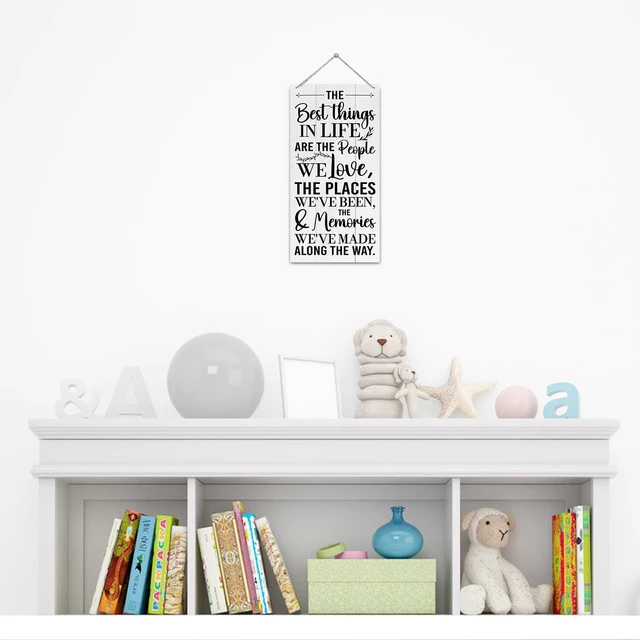Alt view image 4 of 6 - Inspirational Wood Sign, Family Decor, The Best Things in Life Sign, Decorative Hanging Wall Plaque Decor Sign, Farmhouse Wooden Wall Plaque, Home Decor Accent, Bedroom Decor, Friendship Sign