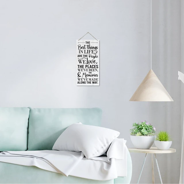 Alt view image 5 of 6 - Inspirational Wood Sign, Family Decor, The Best Things in Life Sign, Decorative Hanging Wall Plaque Decor Sign, Farmhouse Wooden Wall Plaque, Home Decor Accent, Bedroom Decor, Friendship Sign