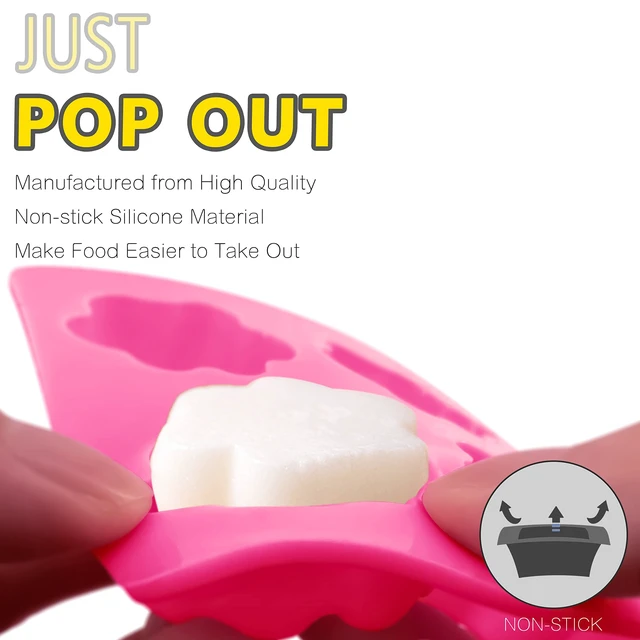 Alt view image 3 of 7 - Reusable Silicone Molds with Puppy Dog Paw and Bone Shaped, Flexible & Non-Stick Ice Cube Tray, Candy and Chocolate Making Mold for Homemade Baking Dog Treats, Jelly, Biscuit & Cupcake (2 Pack)