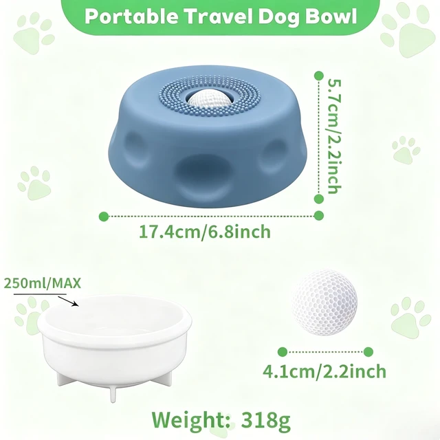 Alt view image 2 of 7 - Dog Slow Feeder Bowl, Silicone Lick Mat with Suction Cups for Peanut Butter Yogurt, Interactive Lick Pad Anxiety Relief for Small Medium Large Dogs, Blue