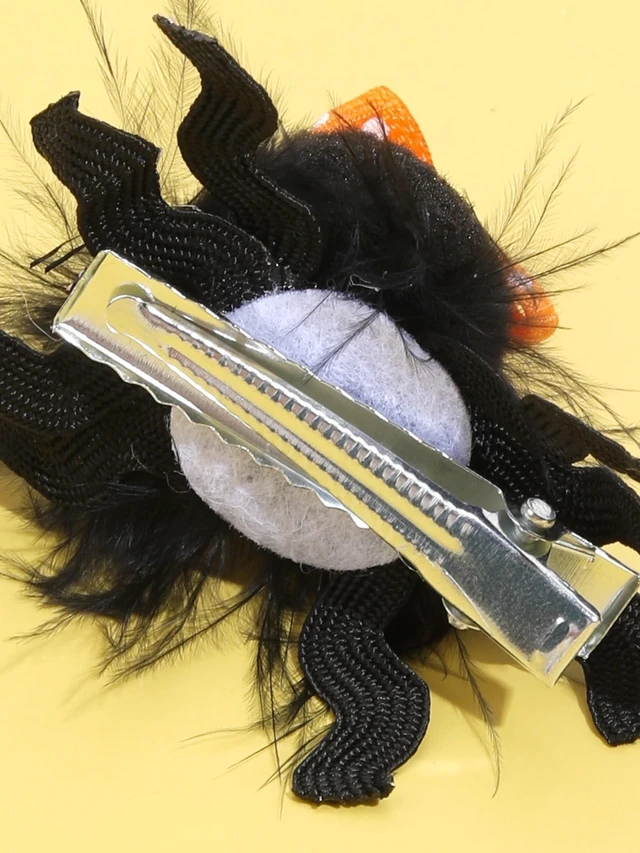 Alt view image 6 of 7 - Halloween Spider Hair Clips, Girls Cute Cheer Barrettes Alligator Hairpins, Costume Party Favor Supply, Gothic Outfit Decor Accessories Dead Day Gift Black 2 inch