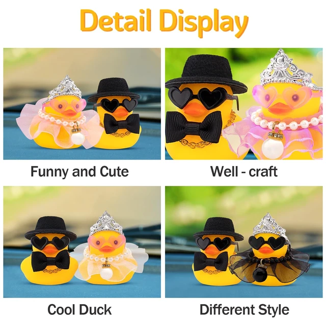 Alt view image 4 of 7 - Pair Set of 2 Bride and Groom Rubber Ducks for Wedding Favors, Party Favors, Ceremony Gift Set, Marriage Souvenir, Marry Blessings, Aniversary Present, White Dess with Veil&Soft Top Hat