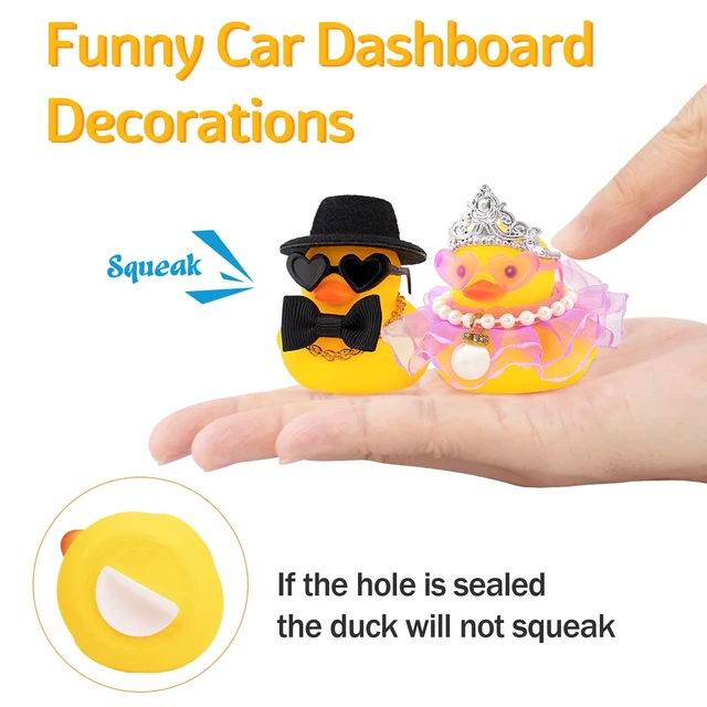 Alt view image 7 of 7 - Pair Set of 2 Bride and Groom Rubber Ducks for Wedding Favors, Party Favors, Ceremony Gift Set, Marriage Souvenir, Marry Blessings, Aniversary Present, White Dess with Veil&Soft Top Hat