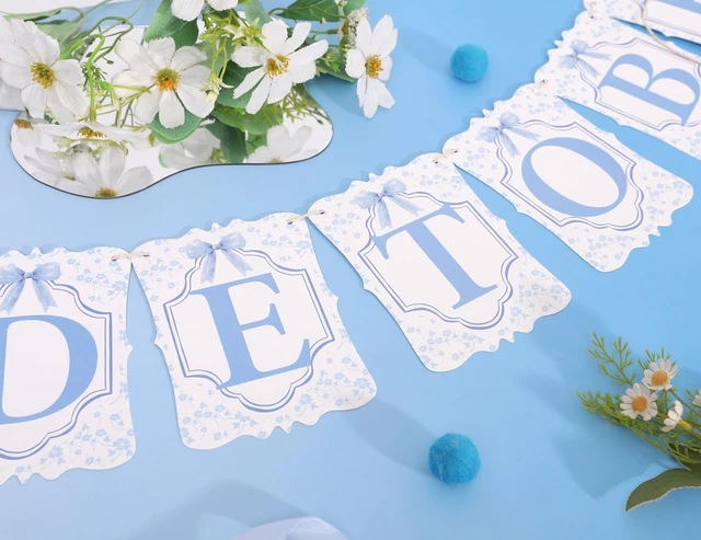 Alt view image 6 of 6 - Blue Toile And Bow Bride To Be Banner,Bridal Shower Decor,Future Mrs Bride | Wedding, Bachelorette, Engagement Party Decor