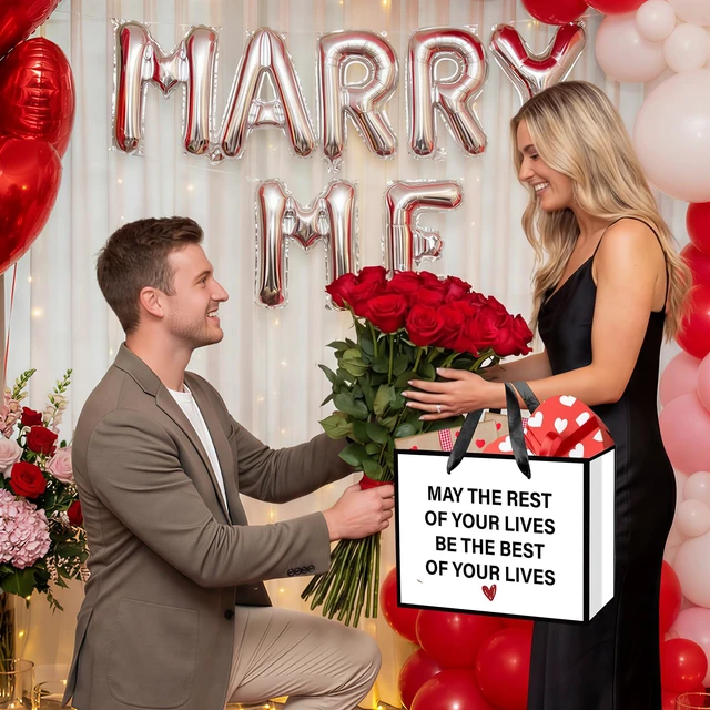 Alt view image 7 of 7 - White Wedding Engagement Gift Bags No Longer Living in Sin with Wrapping Paper and Card Gag Bridal Shower Engagement Marriage Party Favor Bag Decorations Supplies for Bride Groom Newlyweds Couples