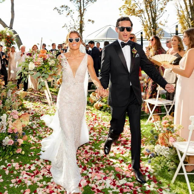 Alt view image 5 of 7 - Just Married Decorations Bride And Groom Sunglasses for Just Married Wedding Party Decorations Wedding Sunglasses Accessories White And Black