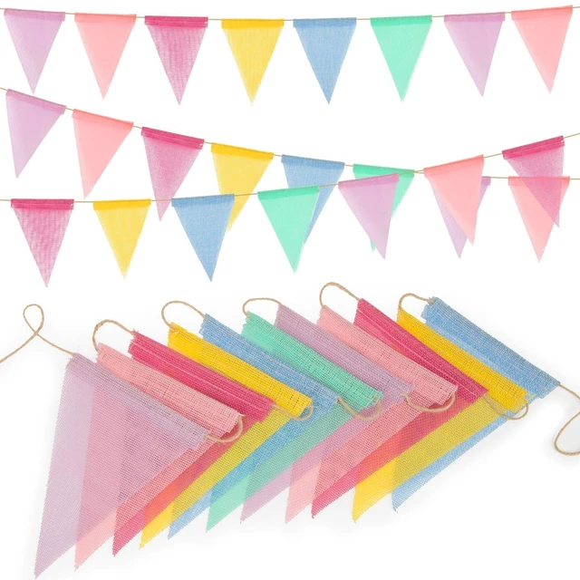 Main image of 52.5 Ft Colorful Pennant Banner Flags - Multicolor Triangle Bunting | Triangle Flag Garland for Carnival Birthday Party, Opening Ceremony, Christmas Classroom Decor and Holiday Event Supplies
