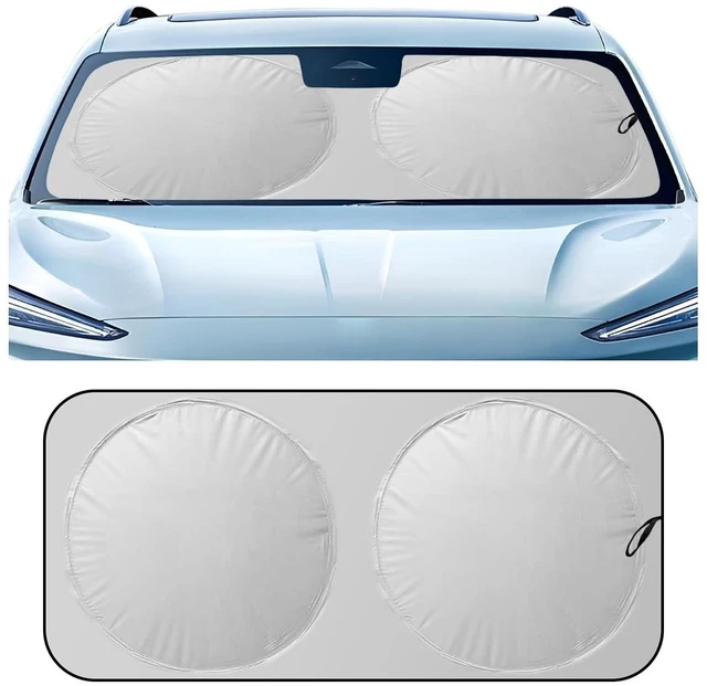 Main image of Car Windshield Sun Shade (65×36 inch) | Foldable Car Front Window Heat Blocking Sun Shield, Universal Reflective Auto Interior Protective Cover for Car, SUV, Truck