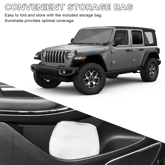 Alt view image 5 of 6 - Car Windshield Sun Shade, Foldable Front Window Shield Blocks 99% Rays, Reflective Sunshade for Auto Interior Sun Protection, Car Accessories Keeps Your Vehicle Cool (29"×59", M)