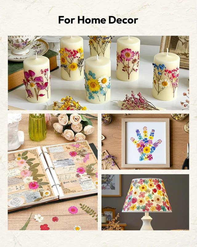 Alt view image 3 of 7 - Dried Flowers, 100Pcs Pressed Flowers for Craft | Real Natural Dried Flowers Dry Leaves Kit for DIY Making Crafts Resin Soap Candle Scrapbook Supplies Card Making Jewelry
