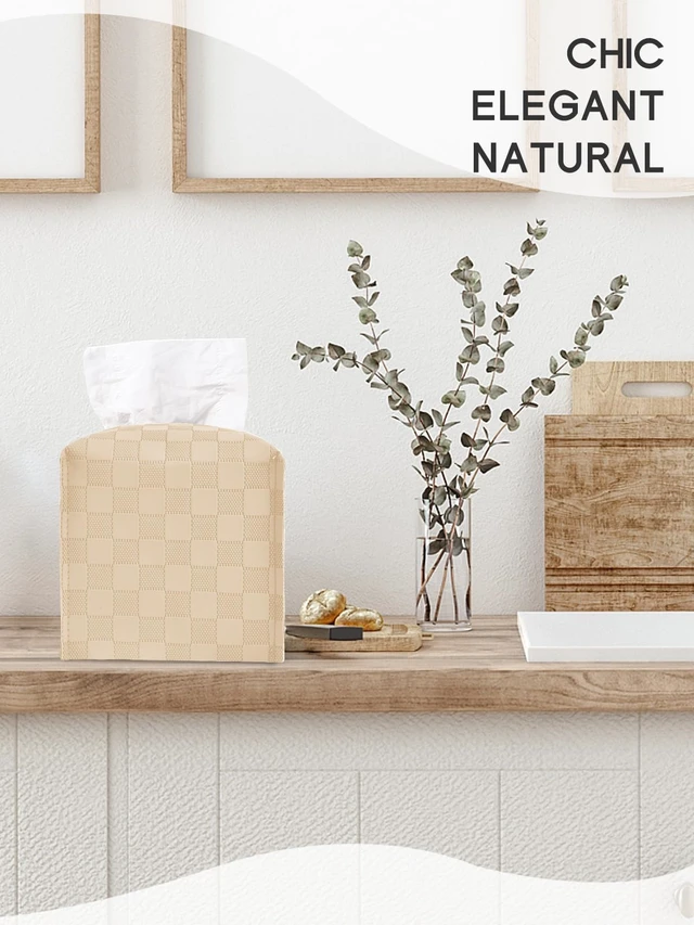 Alt view image 6 of 7 - Tissue Box Cover, Tissue Box Holder, Tissue Holders Organizer | Square, Decorative, 5"X5"X5"
