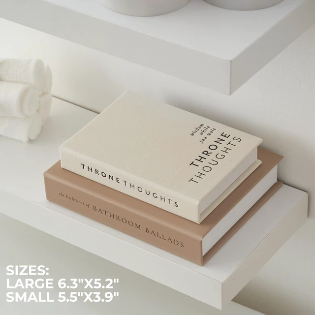 Alt view image 3 of 7 - Beautiful Bathroom Decor Books Set of 2 - Modern Books for Bath Shelf | Funny Restroom Decor and Accessories to Add Charm and Humor to Your Space