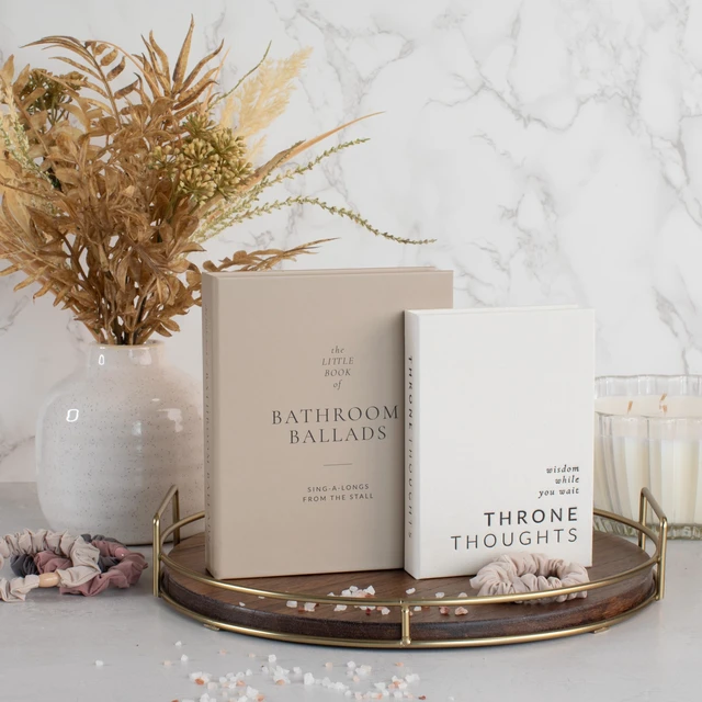 Alt view image 5 of 7 - Beautiful Bathroom Decor Books Set of 2 - Modern Books for Bath Shelf | Funny Restroom Decor and Accessories to Add Charm and Humor to Your Space