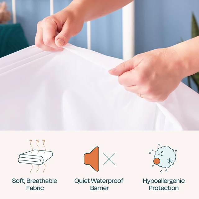 Alt view image 4 of 7 - Linenspa Encasement Waterproof Mattress Protector Zippered 360°, King