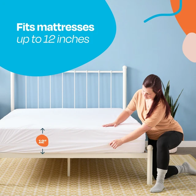Alt view image 7 of 7 - Linenspa Encasement Waterproof Mattress Protector Zippered 360°, King
