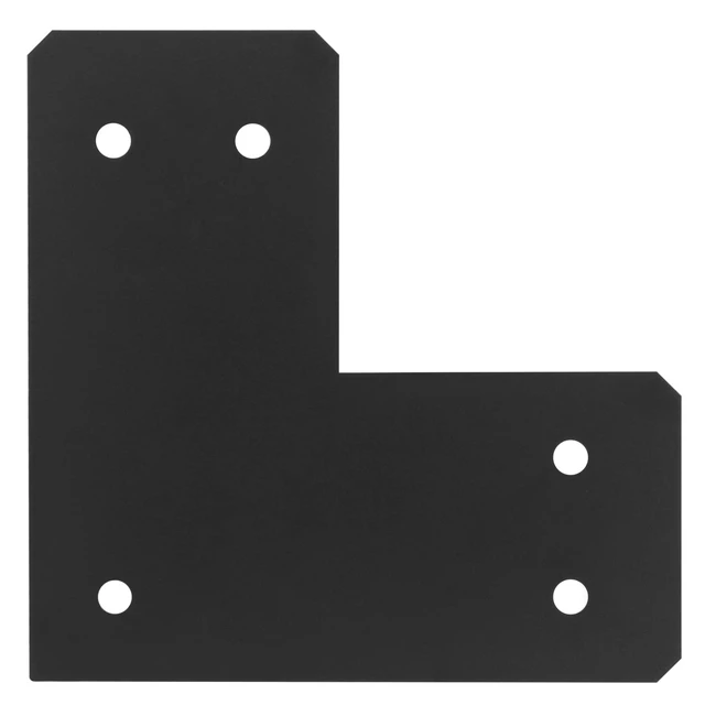 Alt view image 3 of 3 - heneng 4 Pack Flat L Brackets for 6 x 6 Post,12 Gauge | L Shaped Pergola Corner Brace