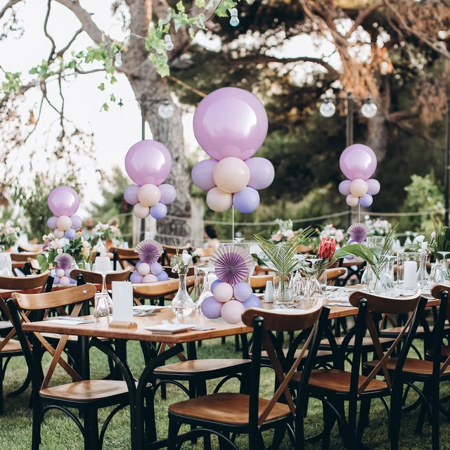 Alt view image 4 of 7 - Hanna Roberts Clear Acrylic Balloon Stands for Centerpieces, 25.6 inch 10 Pack Balloon Centerpiece Stand for Tables, Balloon Holder For Wedding Birthday Party Decorations (Balloons Not Included)