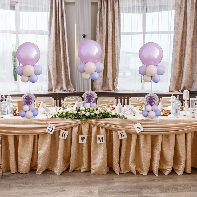 Alt view image 6 of 7 - Hanna Roberts Clear Acrylic Balloon Stands for Centerpieces, 25.6 inch 10 Pack Balloon Centerpiece Stand for Tables, Balloon Holder For Wedding Birthday Party Decorations (Balloons Not Included)