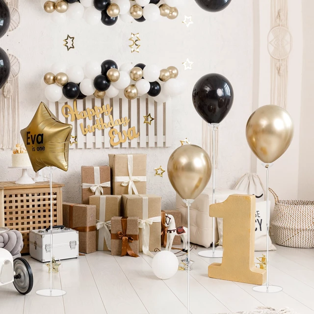 Alt view image 7 of 7 - Hanna Roberts Clear Acrylic Balloon Stands for Centerpieces, 25.6 inch 10 Pack Balloon Centerpiece Stand for Tables, Balloon Holder For Wedding Birthday Party Decorations (Balloons Not Included)