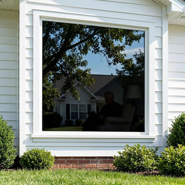 Main image of BAOOOFU One Way Privacy Window Film, Heat Blocking Tint, 30in x 6.8ft | 6% VLT, 2mil Adhesive Heat Blocking, Easy Install, Removable, Anti Glare, for Home Office, Living Room, Bedroom, Sun Control