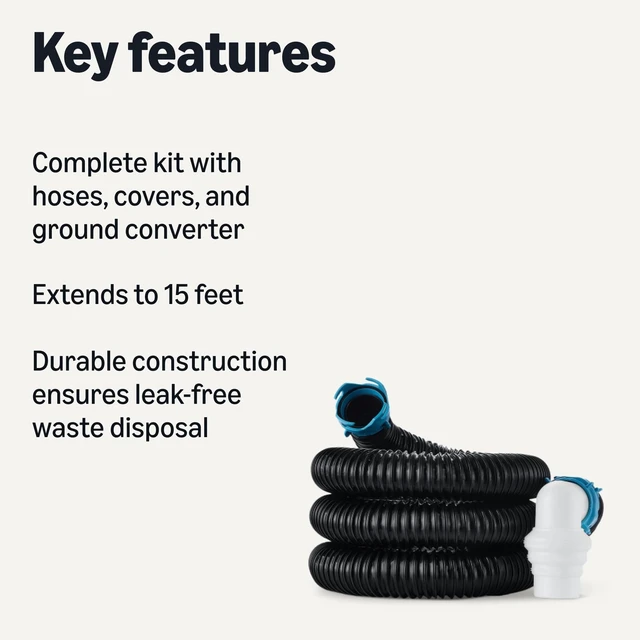 Alt view image 2 of 5 - Amazon Basics RV Sewer Hose Kit, 15 ft, Black