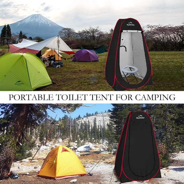 Alt view image 6 of 7 - Your Choice Pop-Up Shower Tent, 47.2W x74.8 H Changing Tent - Black | Waterproof Silver Coating Portable Shelter with Carry Bag for Camping, Beach, RV, Hiking, Fishing