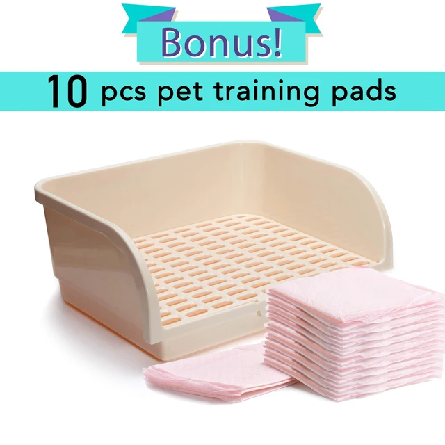 Alt view image 2 of 6 - CalPalmy X-Large Rabbit Litter Box with 10PCS Bonus Pads, Drawer, Corner Toilet Box 17.3" x 13" and Bigger Pet Pan for Adult Guinea Pigs, Chinchilla, Ferret, Galesaur, Small Animals