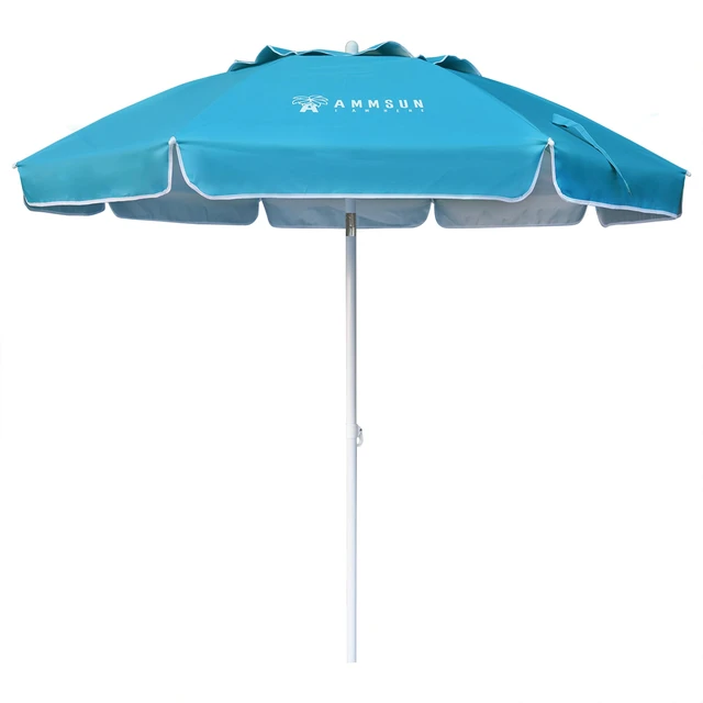 Alt view image 7 of 7 - AMMSUN 6.5ft Heavy Duty HIGH Wind Beach Umbrella with Tilt Air Vent Portable Sun Shelter, UPF 50+ Sun Protection Outdoor Sunshade Umbrellas Carry Bag for Patio Garden Pool Backyard Sky Blue